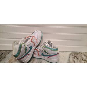 Nike Air Jordan 1 Mid SE GS Multi Color Multi Knit Sneakers Size 4Y DM6218-100